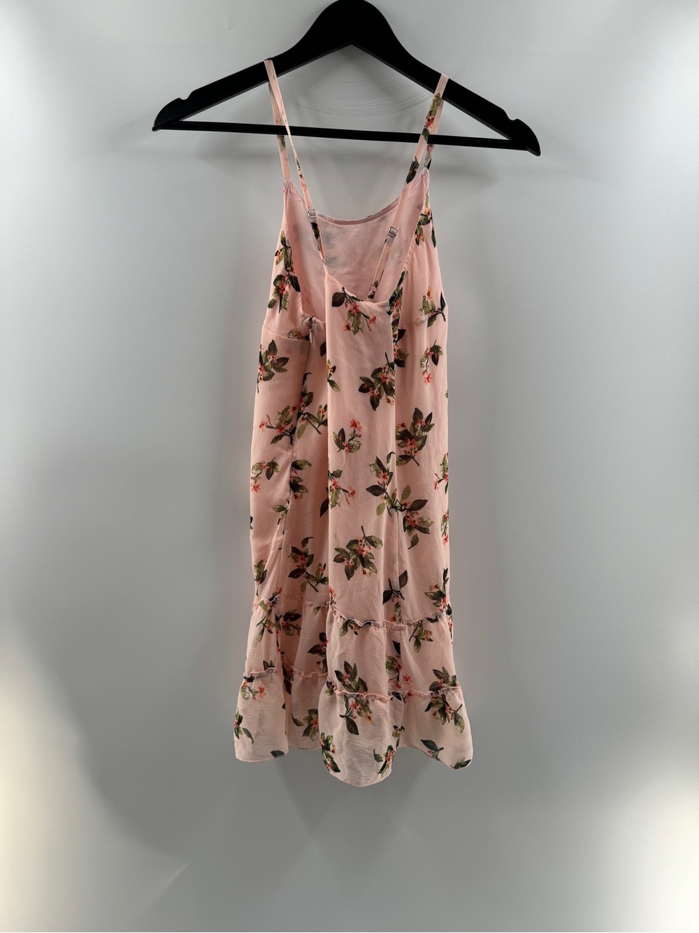 Abercrombie & Fitch Pink Floral Criss Cross Back Mini Dress – Women's XS - Picture 7 of 7